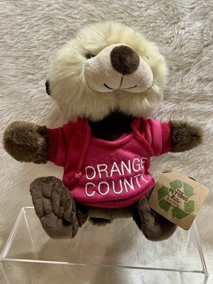 The Petting Zoo Otter Plush Orange County Hoodie Stuffed Animal 9  NWT Soft Toy