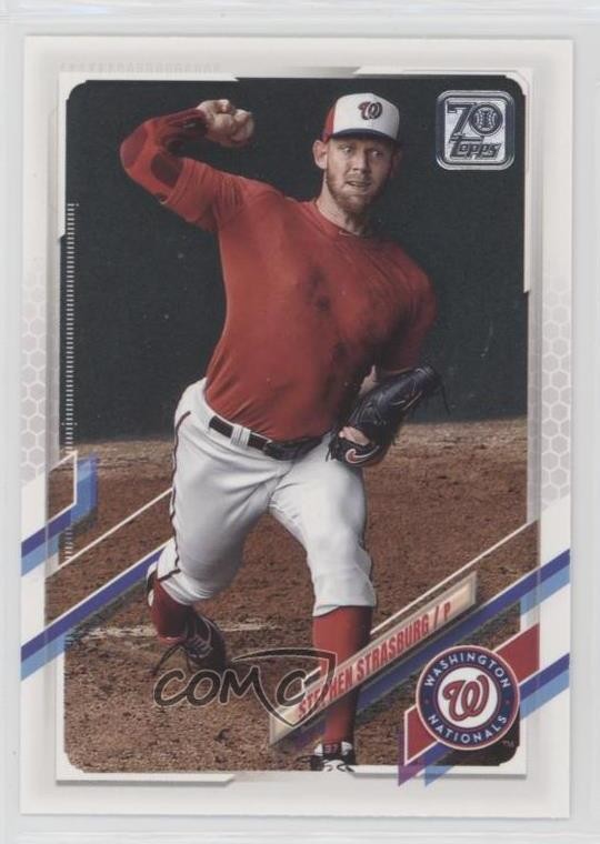 2021 Topps Image Variation SP (Red Shirt) Stephen Strasburg #400 12g7