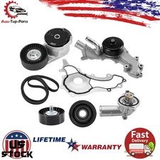 Water Pump Thermostat & Belt Tensioner Kit for Dodge Challenger Charger Durango