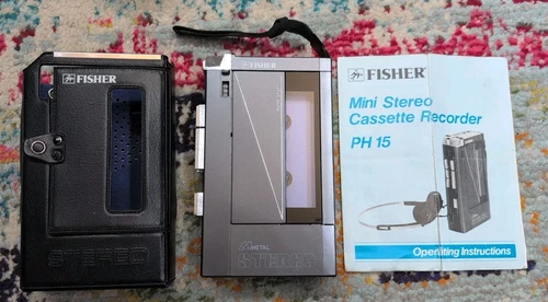 FISHER PH15 WALKMAN Stereo Cassette Recorder/Player Made In Japan / Works!