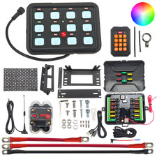 12 Gang Rgb Switch Panel Circuit Control Relay Box For Truck Suv Atv Marine Ip65