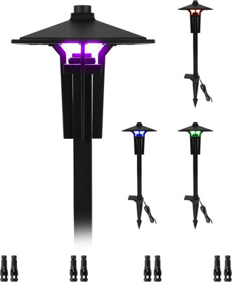 RGB Pathway Lights Low Voltage, 5W 12V Waterproof Wired LED RGB Color Changing L