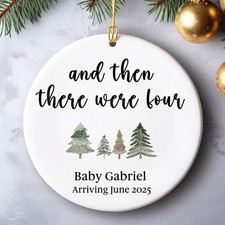 Expecting Pregnancy Christmas Ornament: New Baby Announcement Gift