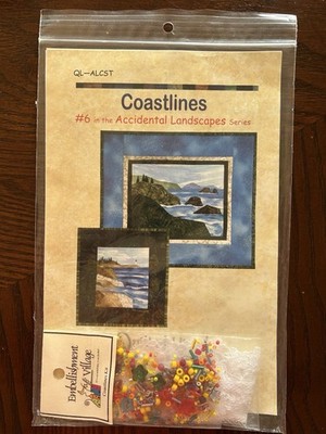 THE QUILTED LIZARD Uncut COASTLINES Block QUILT Quilting PATTERN Beads
