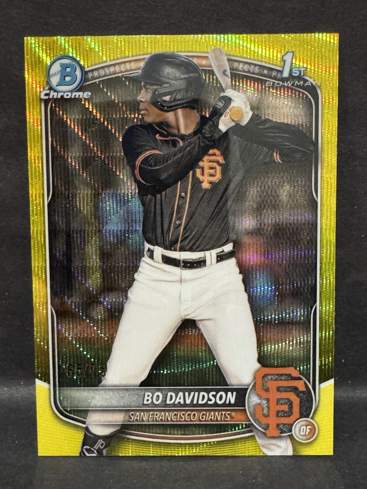 2025 Bowman Chrome Bo Davidson 1st Yellow Refractor /75 San Francisco Giants
