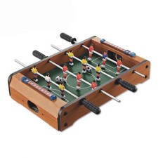 14" Foosball Table, Wooden Soccer Game Tabletop, Mini Indoor Table Soccer Set...