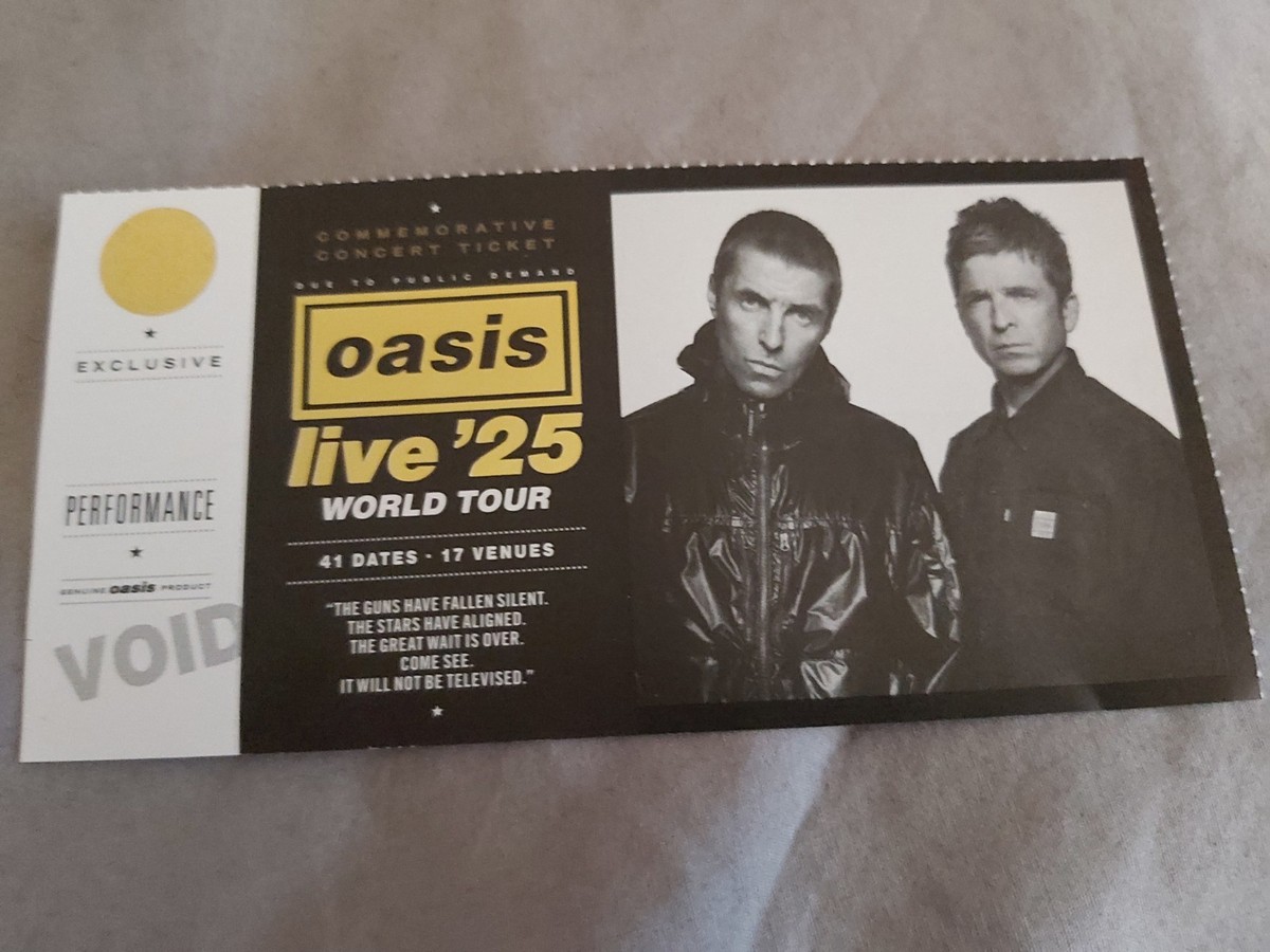 LAST ONE - OFFICIAL Oasis Live 25 Souvenir Ticket | eBay UK