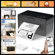 Wireless Bluetooth Thermal Shipping Label Printer - 4x6 Label Maker for Easy Shi