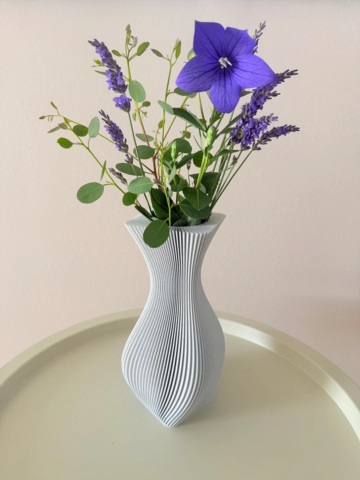 3D Spiral Vase im modernen Design / 23 cm / versch. Farben erhältlich - Bild 4 von 4