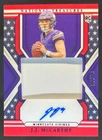 2024 Panini National Treasures JJ McCarthy Stars Stripes Rookie Patch Auto #7/10