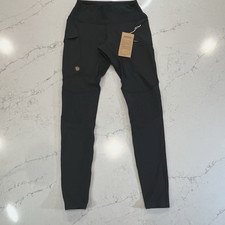 Fjallraven NEW Abisko Womens Medium Trekking Tights HD Black 87143 Water Repel