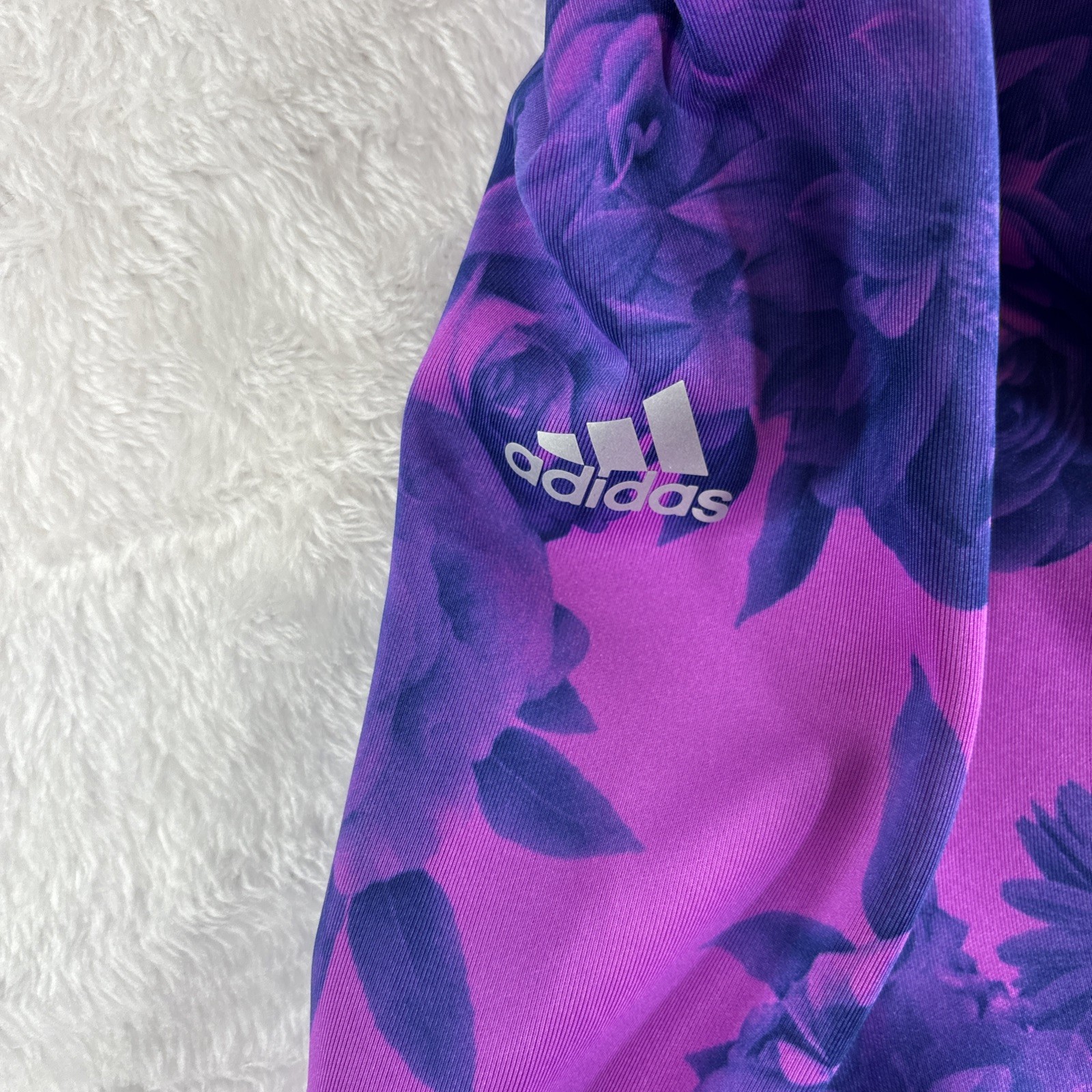 Adidas 3/4 Workout Leggings XL Activewear Climalite Women's Pant Floral Print thumbnail 4