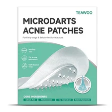 TEAWOO 36-Count Microdart Acne Patches Hydrocolloid Pimple Patches with Salic...