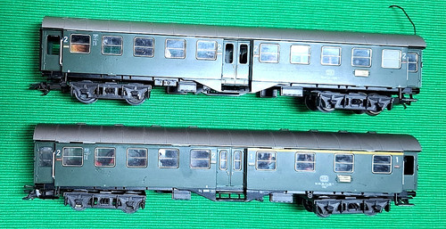 14.  Märklin H0  2 x Personenwagen - DB 508038 11436  1./ 2. Kl  grün - elektr. | Condition: Gebraucht