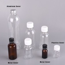 10ml - 400ml Empty Bottles With Plastic/Alu/Metal Caps Lid for Travel Toiletries