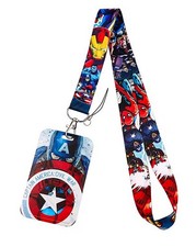 Superhero Captain America ID Holder Keychain Lanyard
