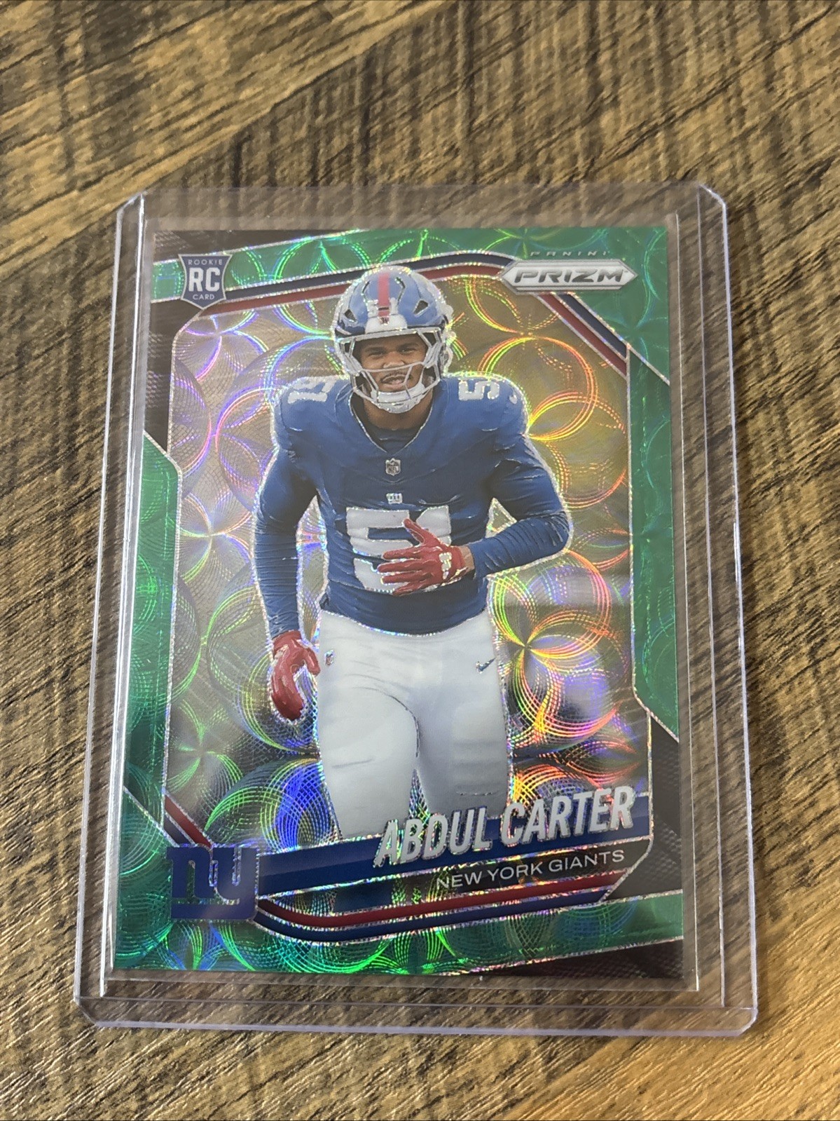 2025 Panini Prizm Abdul Carter Green Scope Prizms /75 RC Giants DD5