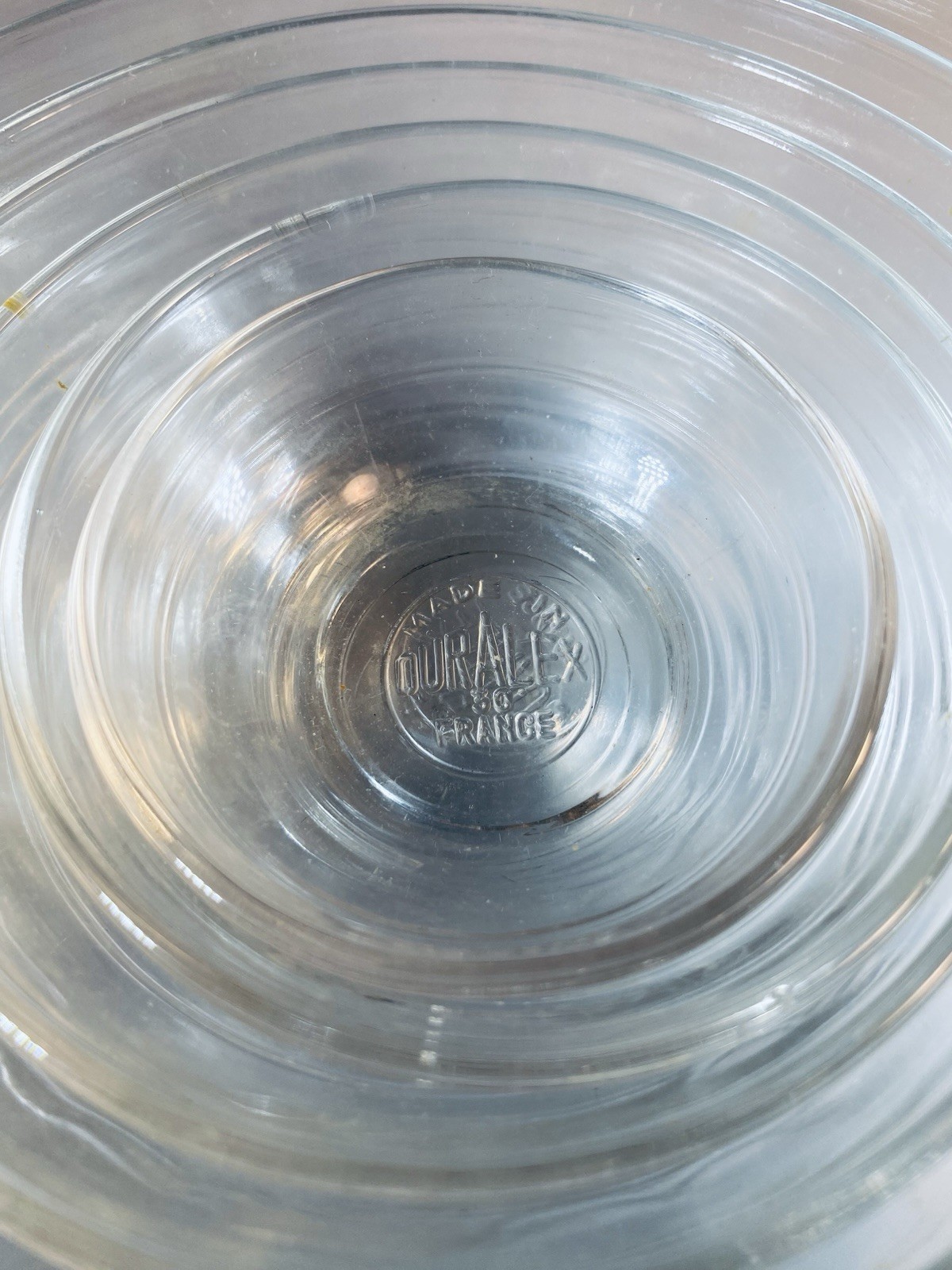 8pc Duralex Nesting Glass Mixing / Ingredient Prep Bowls 2.25" to 8" France