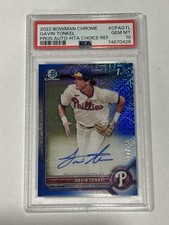 2022 Bowman Chrome Gavin Tonkel Auto RC 1st HTA Choice /150 Phillies PSA 10