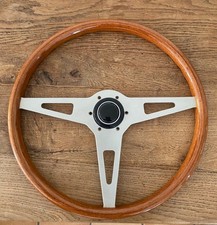Vintage Steering Wheel Wood 390mm Style Momo 60s Bmw Porsche Alfa Lancia Vw