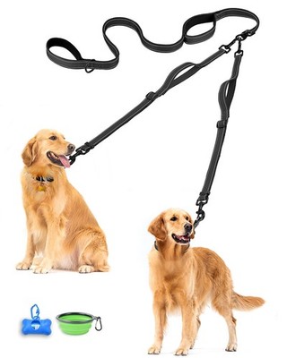 Hundeleine Doppelleine für 2 Hunde, Keine Verwicklung Leine für 2 Hunde Groß,...