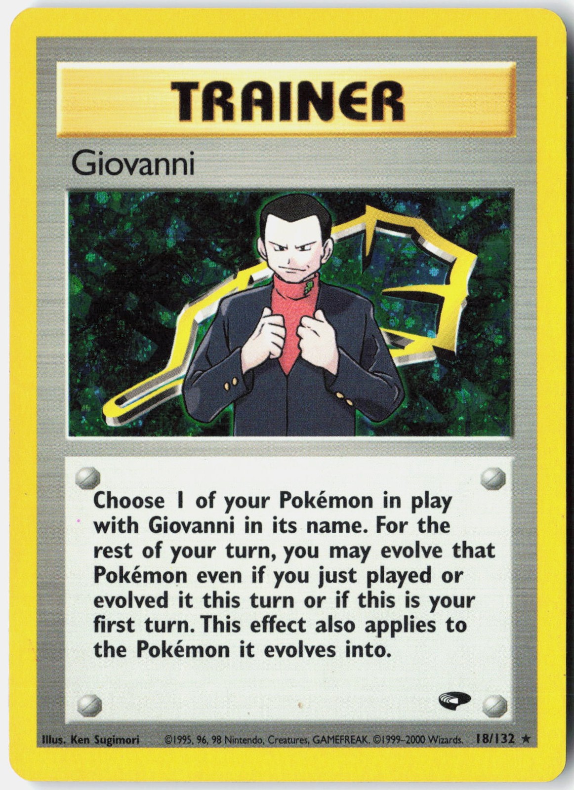 Giovanni (18) Gym Challenge 018/132 Pokemon Card Unlimited Holofoil