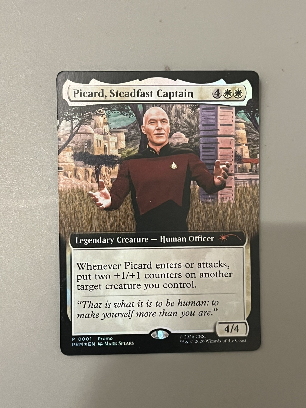 Star Trek MTG Promo Magic Card: Picard Steadfast Captain P 0001 Foil