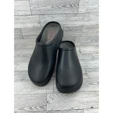 Klogs USA Black Slip Resistant Work Clogs Mules Women Sz 8W Wide Non-Marking