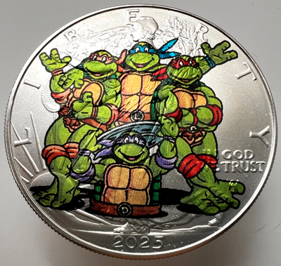 #ad Teenage Mutant Ninja Turtles American Silver Eagle 1oz .999 Silver Dollar Coin $137.00