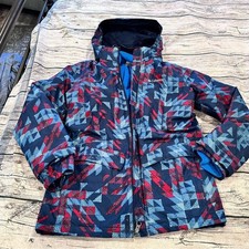 Columbia Red and Blue Patterned 3in1 Jacket; Unisex size Large
