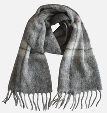 New POLO RALPH LAUREN Gray MOHAIR/ALPACA WOOL Long Scarf