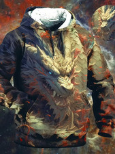 Dragon 3D All Over Print Hoodie - Adults  Youth