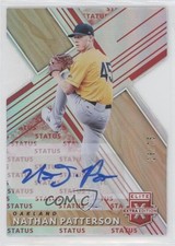 2019 Elite Extra Edition Status Red Die-Cut 28/75 Nathan Patterson #180 Auto 3c2