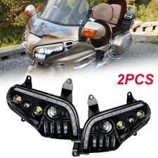 2PCS LED Headlight Assembly Turn Signal For Honda GoldWing GL1800 F6B 2001-2017