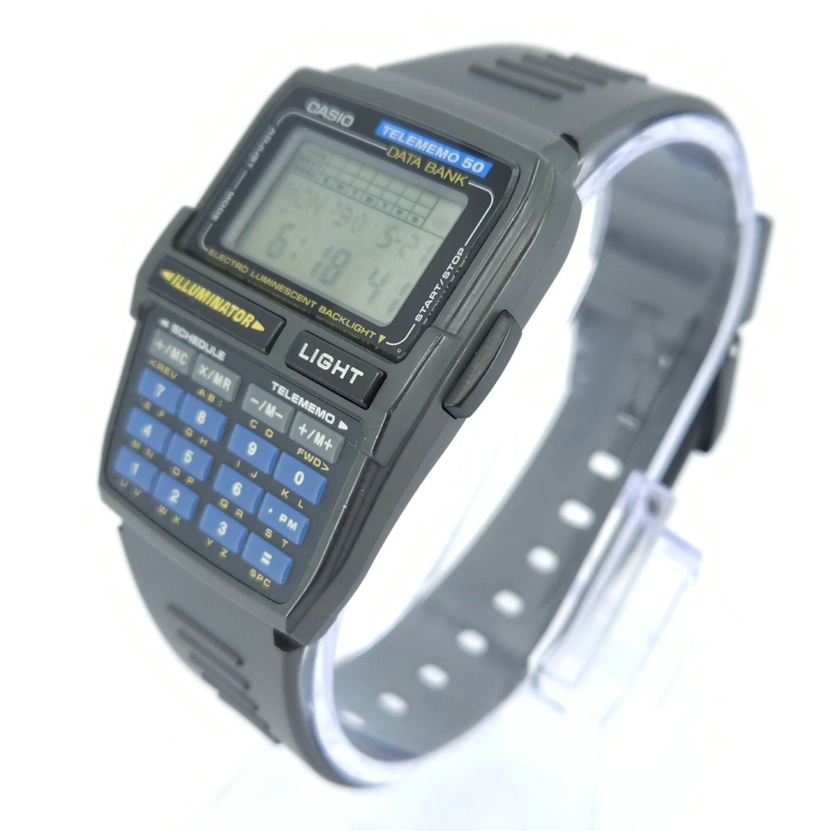 NOS CASIO DBC-63-1 DATA BANK CALCULATOR VINTAGE DIGITAL WATCH 1995