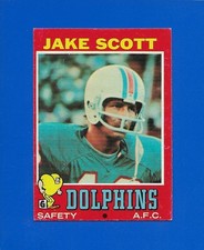 1971 Topps Football #211 Jake Scott ROOKIE card Miami Dolphins star EX. rookie card picture