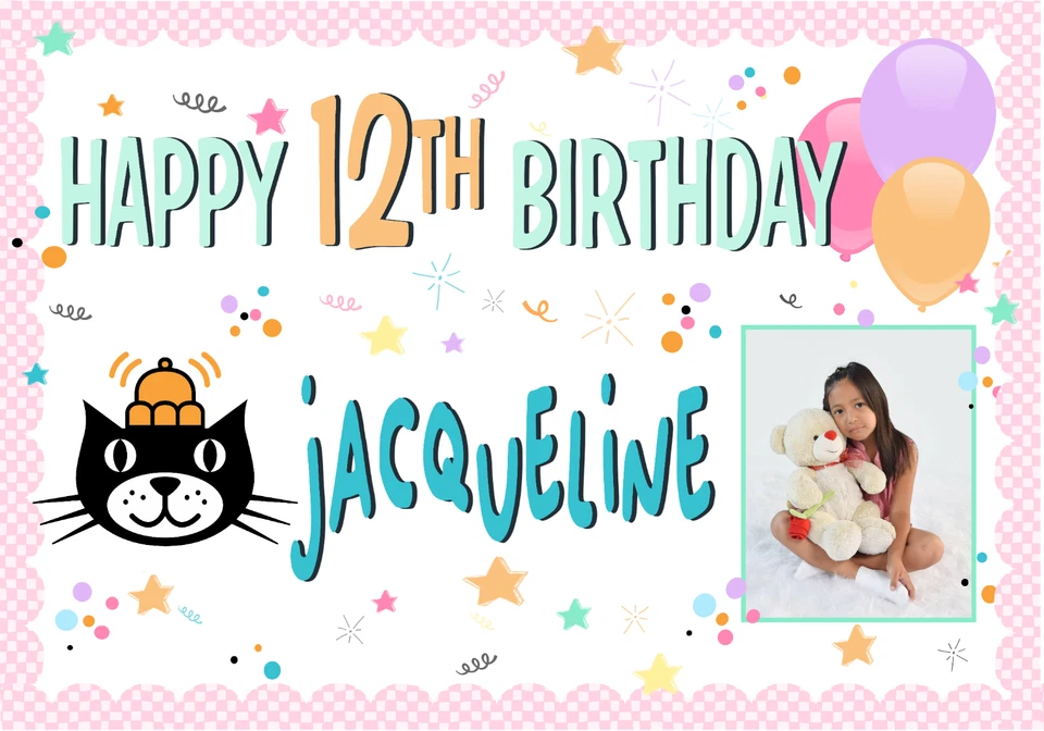 Póster telón de fondo de pancarta de cumpleaños Jellycat Foto 4 de 4