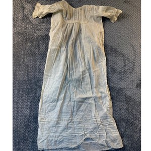 Antique Victorian White Lace Christening Gown Pintuck Embroidery Baby Doll