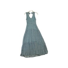 Anthropologie Maeve Women's Teal Luella Knit V Neck Maxi Dress Small