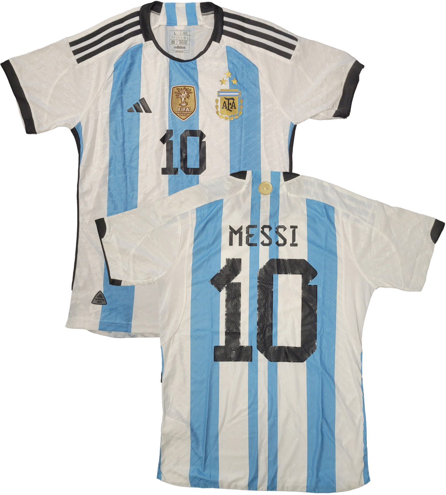 2022/23 Messi Jersey Argentina LARGE Slim Fit with Champions Patch