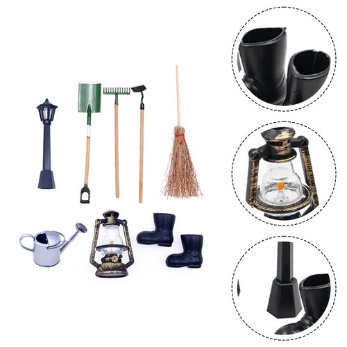 Handwerk vom Feinsten mit diesem 8-teiligen Mini Puppenhaus Garten Werkzeug Set - Bild 2 von 12