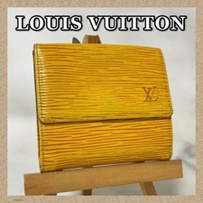 LOUIS VUITTON Folding Wallet Epi Yellow From Japan