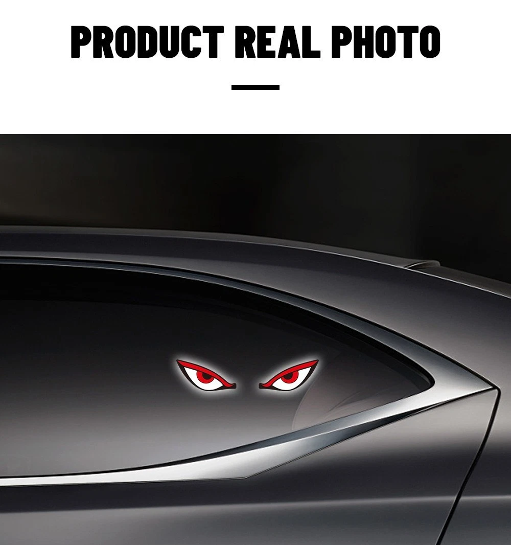 Solar Devil Eye LED car window light cars warning light with solar&USB Charging - Picture 8 of 17