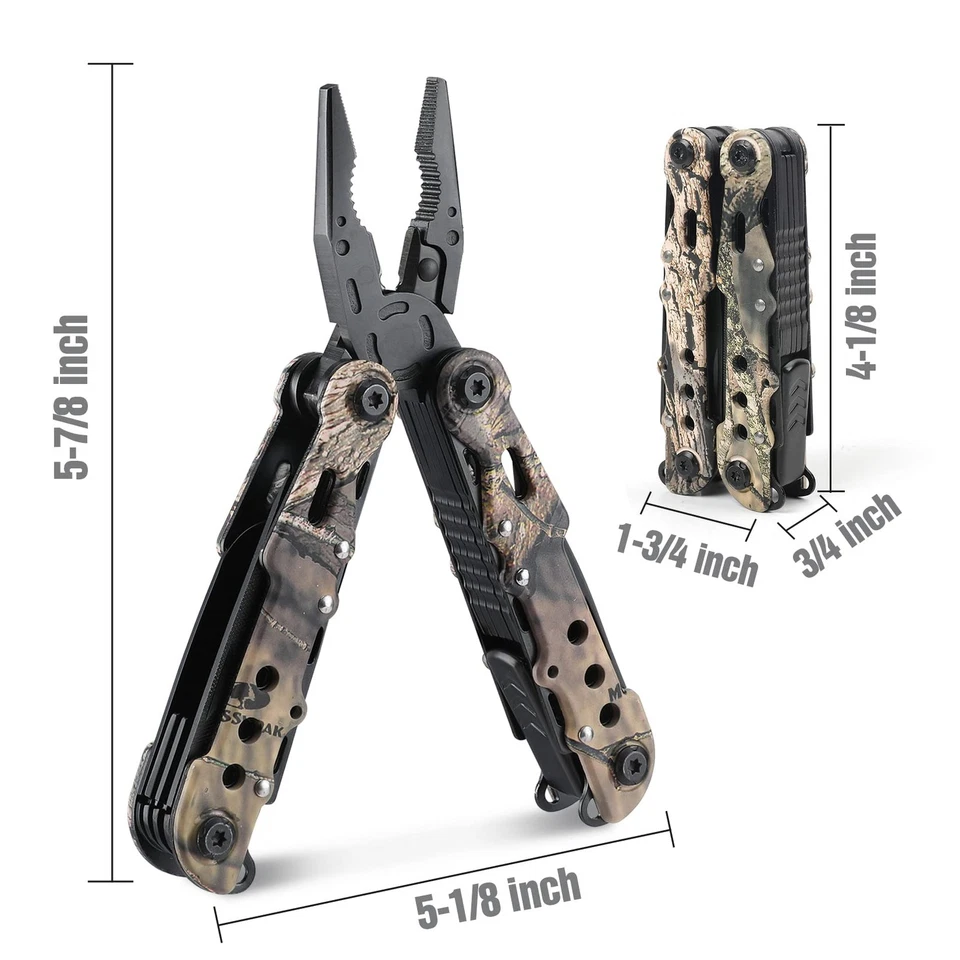 Multitool, 13-in-1 Folding Multi Tool Plier with Nylon Sheath, Stainless Stee... - Image 3 of 4