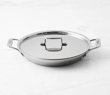 New All Clad D5 3 qt Polished 5-ply Stainless Steel Universal Pan w/ Lid in Box