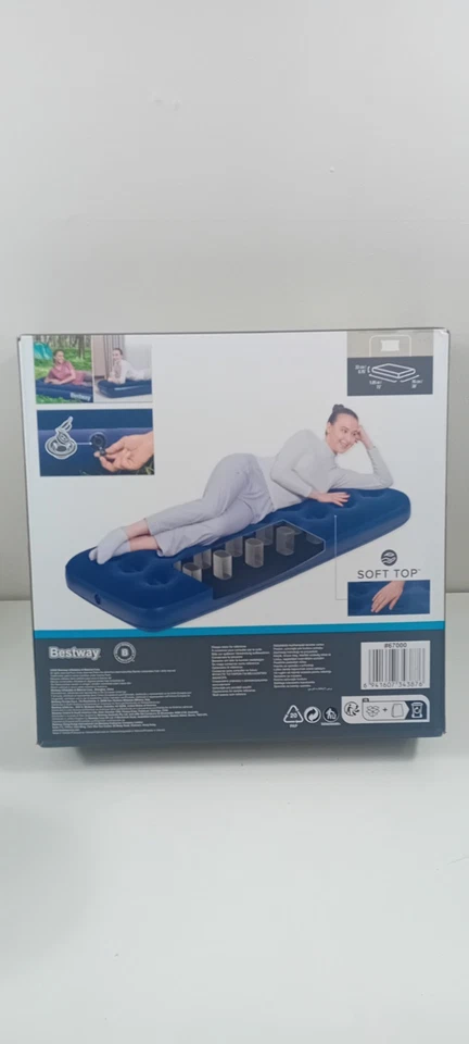 Bestway Single Air Mattress 185x76x22cm Inflatable Bed – Indoor/Outdoor Use - Image 2 of 2