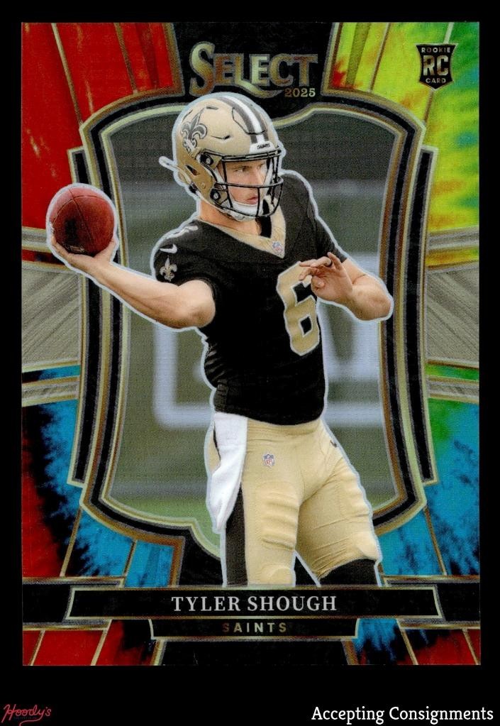 2025 Select Prizm Tie Dye #141 Tyler Shough Premier RC ROOKIE 19/25 Saints