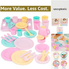 Play Circle   Dish Set   Plates, Cups, and Tea Party Toys   Kitchen Toys for ...