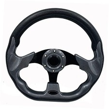 Universal Golf Cart Steering Wheel for EZGO RXV TXT, Club Car DS carbon fiber