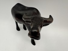Vintage Asian Hand Carved Wood Water Buffalo 4.5 by approximately 6